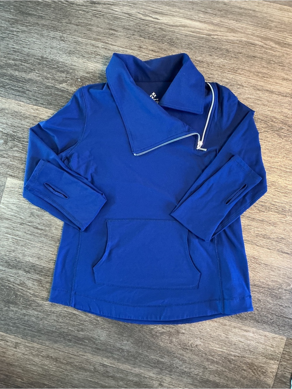 Jofit Deep Blue Athletic Pullover with Mock Collar